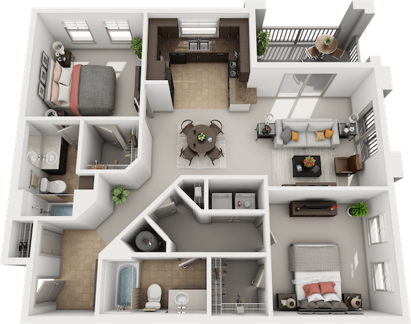 Midwood_TwoBedroom floor plan